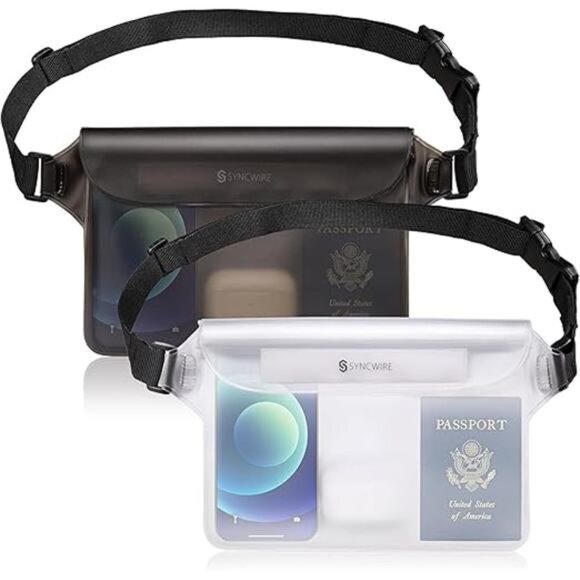 Waterproof Pouch Bag with Adjustable Waist Strap (2 Pack)-IP68 Waterproof Waist - Picture 7 of 7